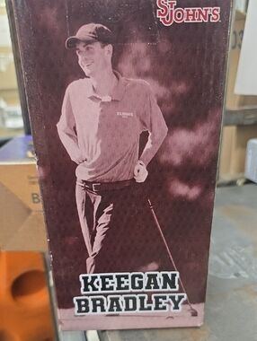 Keegan Bradley Golf Figure Box with St. John's Logo - Maroon/Tan